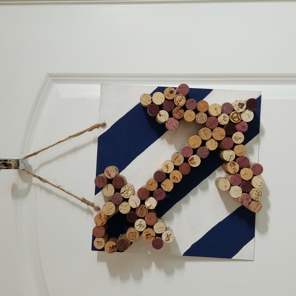 Hand Crafted Upcycled Nautical Anchor Wine Corks Wall Decor - Picture 7 of 7